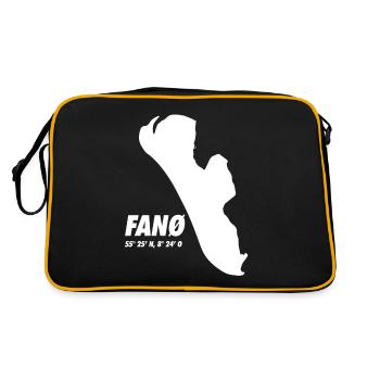 Îles danoises de Fano Fanö - Sac Retro - noir/or - Dos