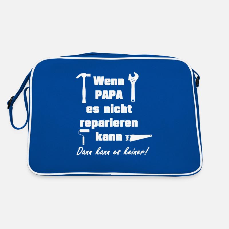 Papa Handwerker Spruch Retro Tasche
