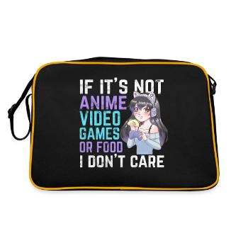 Si ce n'est pas des jeux vidéo d'anime ou de la nourriture, je m'en fiche - Sac Retro - noir/or - Dos