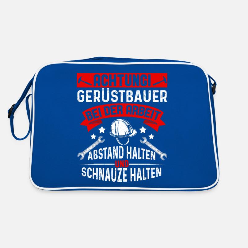 Gerüstbauer Gerüstbau Bauarbeit Retro Tasche