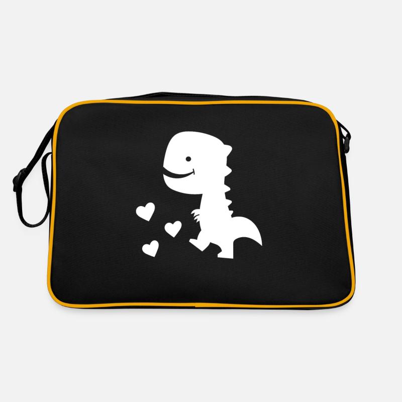 Dinosaurier Herz Dino Valentinstag Geschenke Idee Retro Tasche