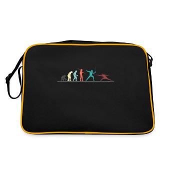 Fencing fencer gift - Retro Bag - black/gold - Back