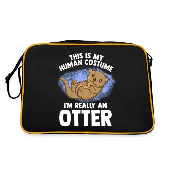 Animal loutre - Sac Retro - noir/or - Dos