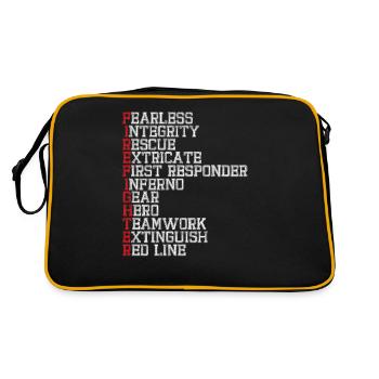 First Responder Firefighter Thin Red Line - Retro Bag - black/gold - Back