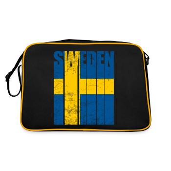 Schweden - Retro Tasche - Schwarz/Gold - Hinten
