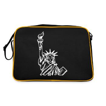 Statue de la liberté USA - Sac Retro - noir/or - Dos