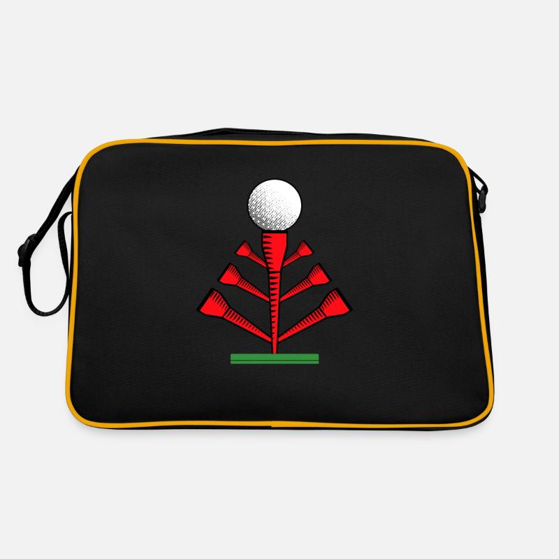 Golf golf Christmas tree Christmas gift - Retro Bag - black/gold