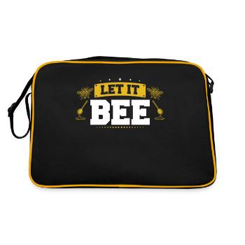 Let It Bee Beekeeper Honey Bee Pun - Retro Tasche - Schwarz/Gold - Hinten
