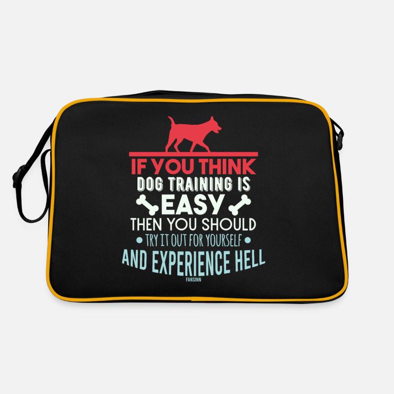 Hundetraining Spruch Retro Tasche