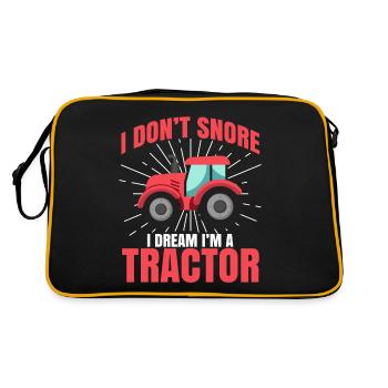 Tractor Agriculture Farm Agricultural Equipment Field - Retro Bag - black/gold - Back