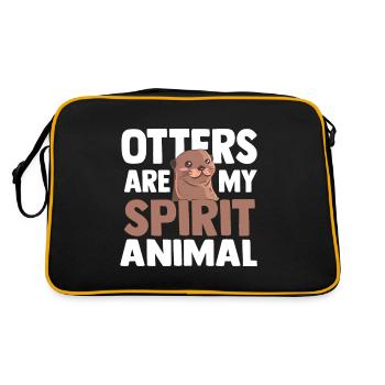 Animal loutre - Sac Retro - noir/or - Dos