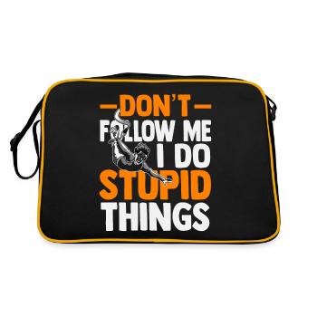bungee jumping - Retro Tasche - Schwarz/Gold - Hinten