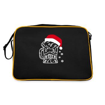 Chope de bière bière Bonnet de Noel Cadeaux de Noël - Sac Retro - noir/or - Dos