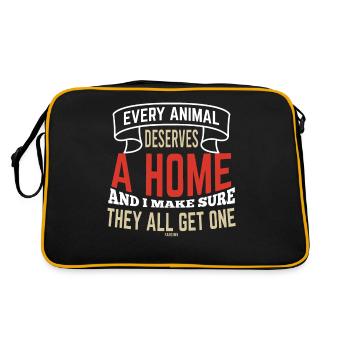 Animal Shelter Animal Welfare Animal Rescue Animal Sanctuary - Retro Bag - black/gold - Back