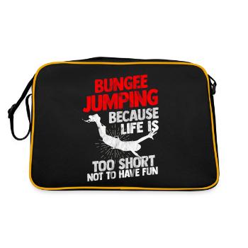 Bungee Jumping - Retro Tasche - Schwarz/Gold - Hinten