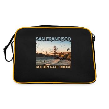San Francisco - Sac Retro - noir/or - Dos