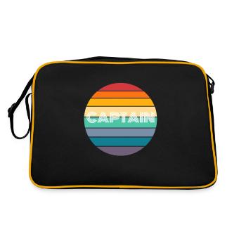 Rainbow CAPTAIN Shirt, Retro CAPTAIN, CAPTAIN - Sac Retro - noir/or - Dos