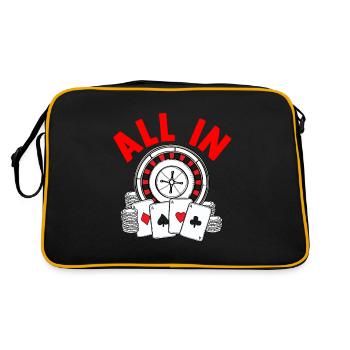 Poker Casino Royal Flush Full House Gambling Diamonds - Sac Retro - noir/or - Dos