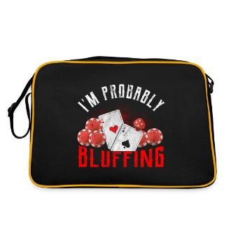 Poker Bluff Casino Royal Flush Full House Gambling - Retro Bag - black/gold - Back