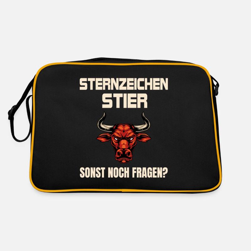 Sternzeichen Stier Retro Tasche
