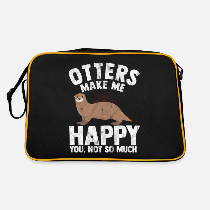 loutre - Sac Retro - noir/or