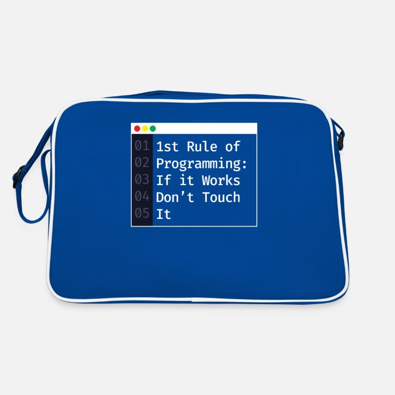1st Rule Of Programming Programmierer Coding Retro Tasche