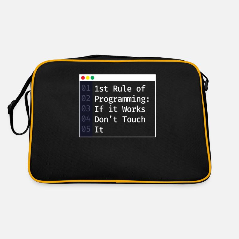 1st Rule Of Programming Programmierer Coding Retro Tasche