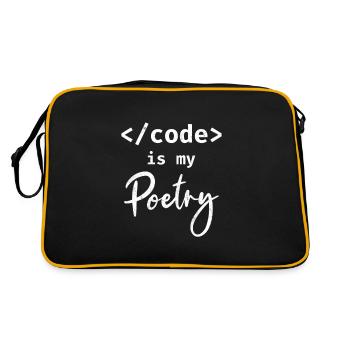 Code Is My Poetry Programmer Coding - Retro Bag - black/gold - Back