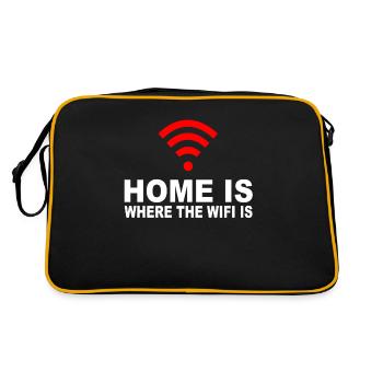 Wireless Wifi Wlan Gamer IT Programmer Gift - Retro Bag - black/gold - Back