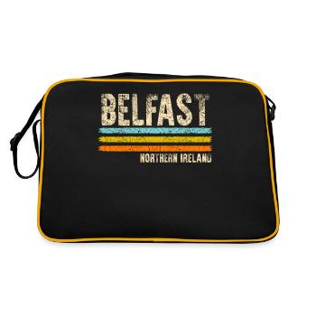 Belfast Northern Ireland - Retro Bag - black/gold - Back