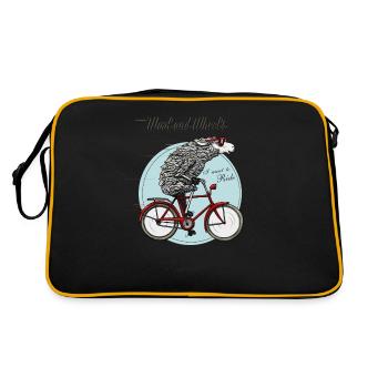 Wool and Wheels - Retro Bag - black/gold - Back