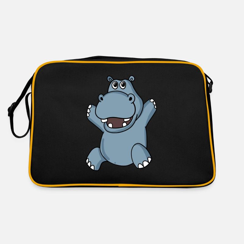 Nilpferd Retro Tasche