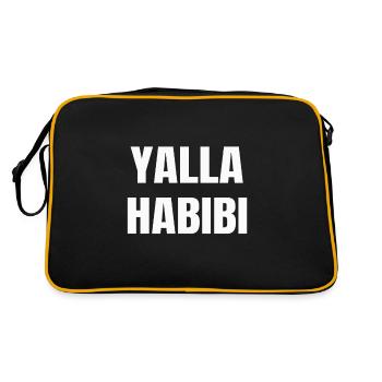 Yalla Habibi - Retro Tasche - Schwarz/Gold - Hinten