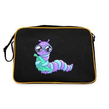 Papillon chenille - Sac Retro - noir/or - Dos
