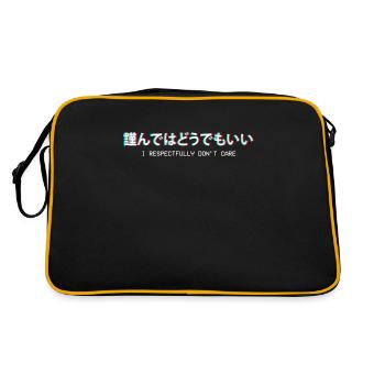I Respectfully Don’t Care Cadeau japonais - Sac Retro - noir/or - Dos