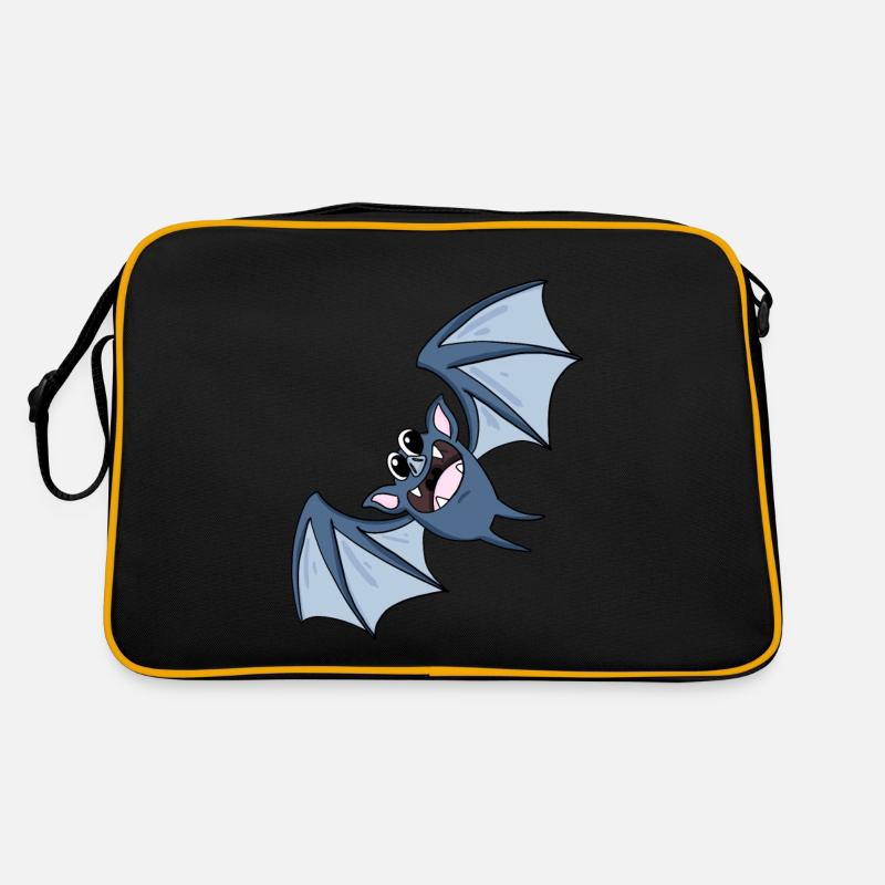 Fledermaus - Retro Tasche - Schwarz/Gold