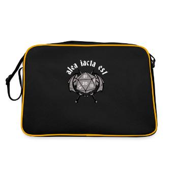 Alea Iacta Est - Die Würfel sind gefallen - Retro Tasche - Schwarz/Gold - Hinten