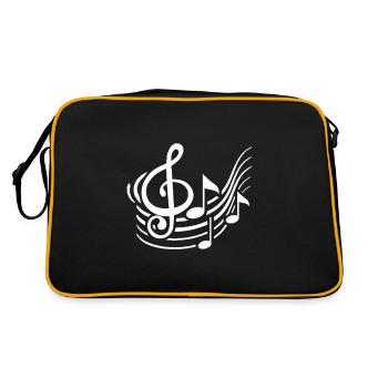 la musique - Sac Retro - noir/or - Dos
