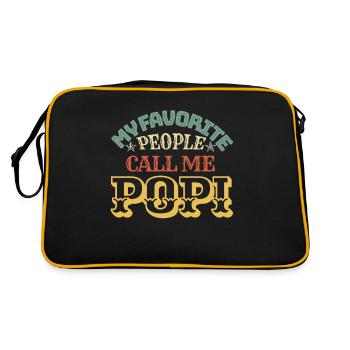 Fishing Gifts For POPI - Sac Retro - noir/or - Dos