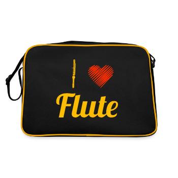 Flûtiste Octave Flute Aerophone Gift Flute - Sac Retro - noir/or - Dos