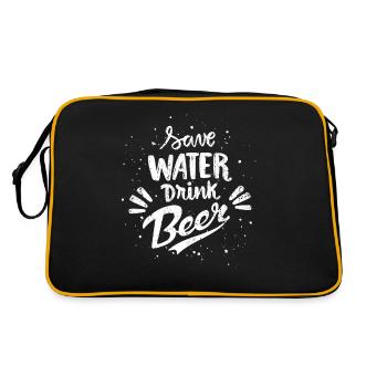 Bière bière bière bière buveur de bière - Sac Retro - noir/or - Dos
