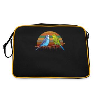 Budgie parakeet - Retro Bag - black/gold - Back