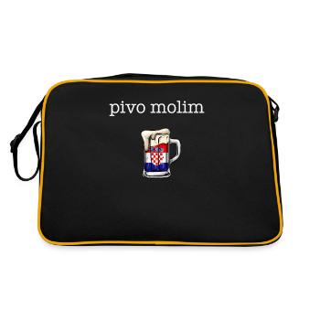 pivo molim, Croatian beer please, Croatia - Retro Bag - black/gold - Back