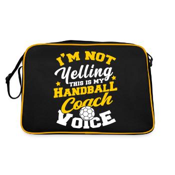 Handball Hobby Coach Trainer - Retro Tasche - Schwarz/Gold - Hinten
