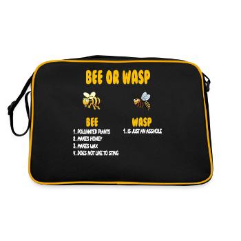 Abeille ou guêpe - Sac Retro - noir/or - Dos