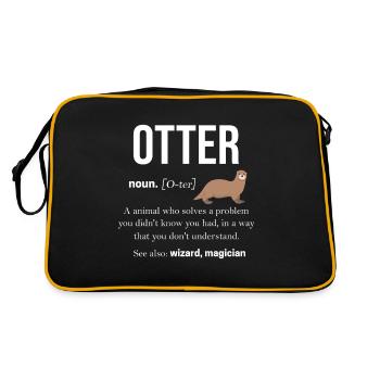 loutre - Sac Retro - noir/or - Dos