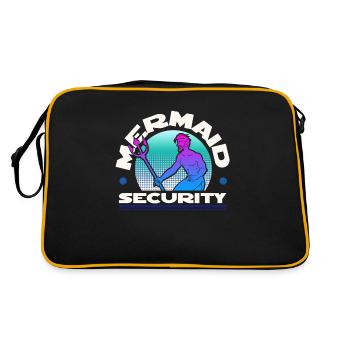 Mermaid Security - Retro Tasche - Schwarz/Gold - Hinten