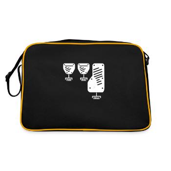 Manual gearshift - pedals - Retro Bag - black/gold - Back