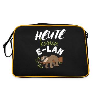 HEUTEKEIN E-LAN - FAULTIER WAS KEINE LUST HAT! - Retro Tasche - Schwarz/Gold - Hinten