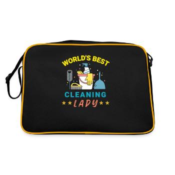 Cleaning lady cleaning assistant ladies gift - Retro Bag - black/gold - Back